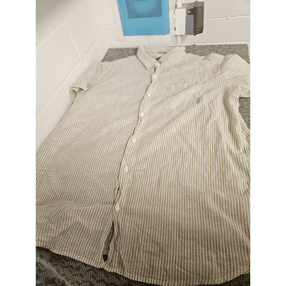 Columbia‎ Shirt Mens Extra Large Beige Short Sleeve Button Down